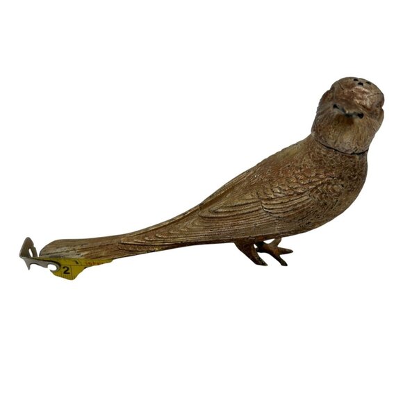 Salt & Pepper Shakers Pheasant Brass Bird MCM Figurine Vintage Heavy - Picture 14 of 15